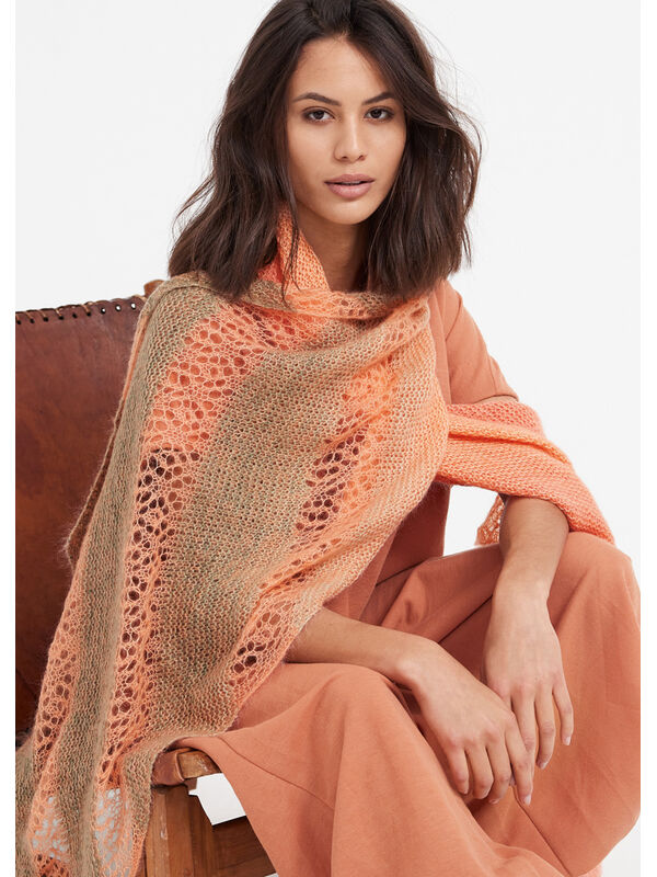 Lana Grossa ШАЛЬ Cool Wool Lace Hand-dyed & Silkhair