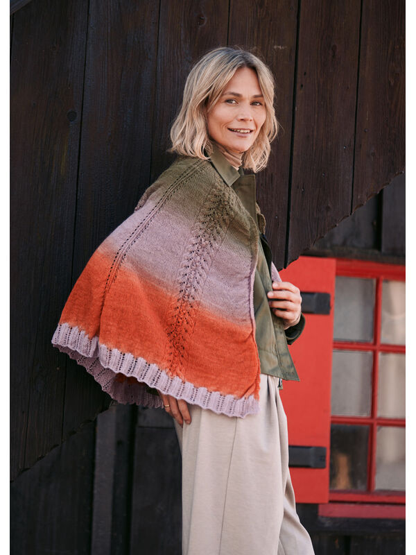 Lana Grossa ПЛАТОК Cool Wool Lace hand-dyed & Cool Wool Lace