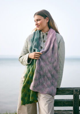 ШАЛЬ Merino Lace Aquarell & Cool Wool Lace от Lana Grossa