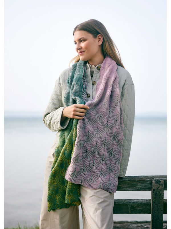 Lana Grossa ШАЛЬ Merino Lace Aquarell & Cool Wool Lace