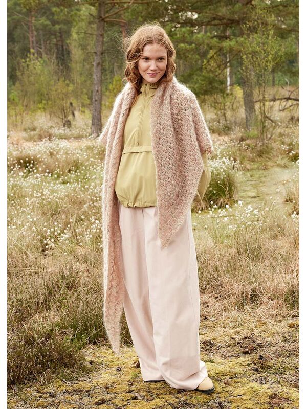 Lana Grossa ПЛАТОК SHAWL Natural Superkid Tweed