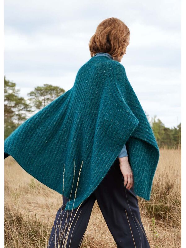 Lana Grossa ПОНЧО Cashmere 16 Fine & Natural Superkid Tweed