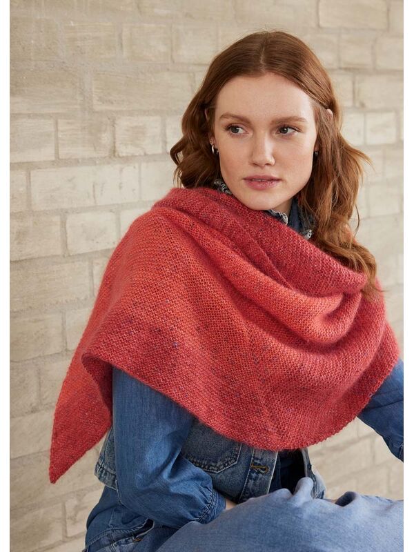 Lana Grossa ПЛАТОК Merino Lace Aquarell & Natural Superkid Tweed