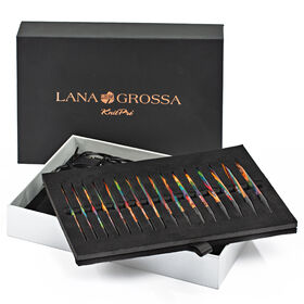 Lana Grossa Набор круговых съемных спиц, цветное дерево Multicolor