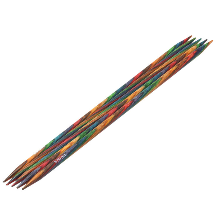 Lana Grossa Спицы чулочные Design-Holz Multicolor, цветное дерево №5,5/20см