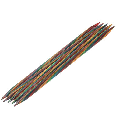 Lana Grossa Спицы чулочные Design-Holz Multicolor, цветное дерево №8,0/20см