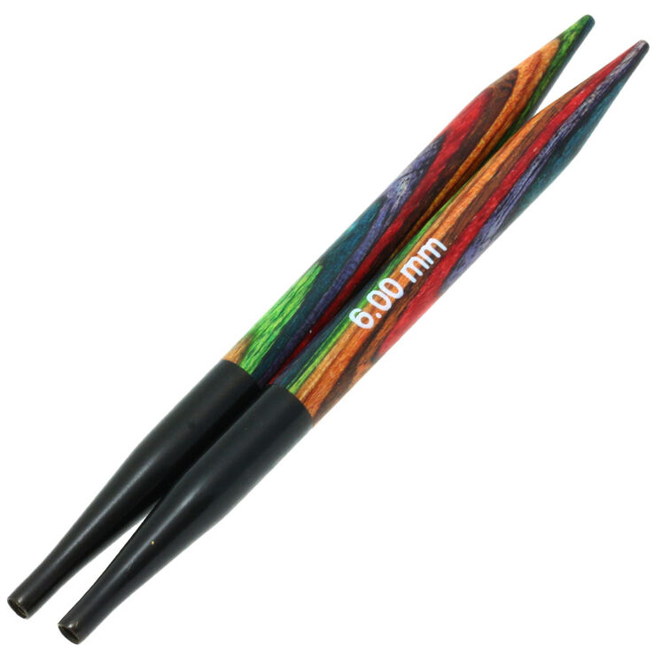 Lana Grossa Спицы съемные Vario Design-Holz Multicolor, цветное дерево N°6,0