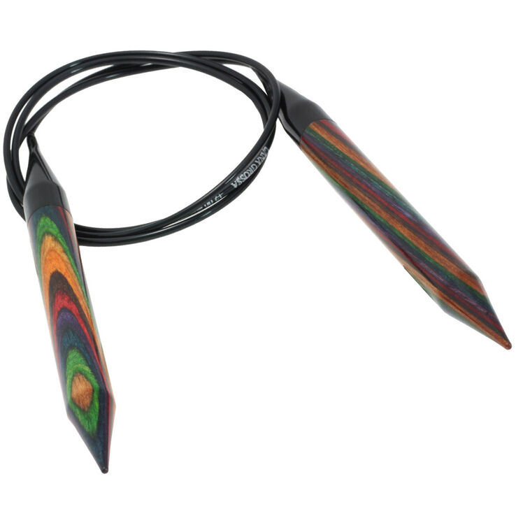 Lana Grossa Круговые спицы Design-Holz Multicolor, цветное дерево №12,0/100 см