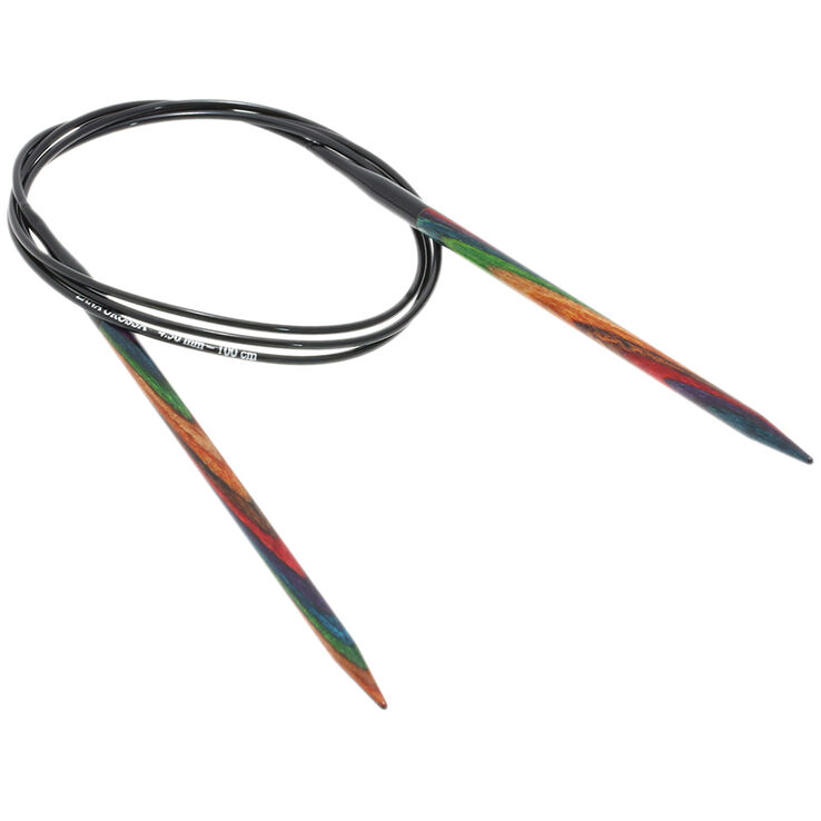 Lana Grossa Круговые спицы Design-Holz Multicolor, цветное дерево №5,5/100 см