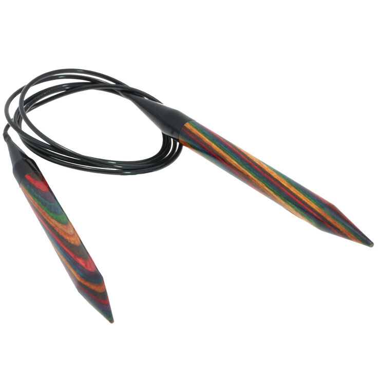 Lana Grossa Круговые спицы Design-Holz Multicolor, цветное дерево №12,0/120 см
