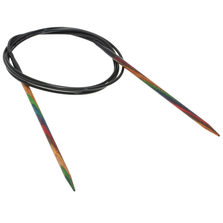 Lana Grossa Круговые спицы Design-Holz Multicolor, цветное дерево №3,5/120 см