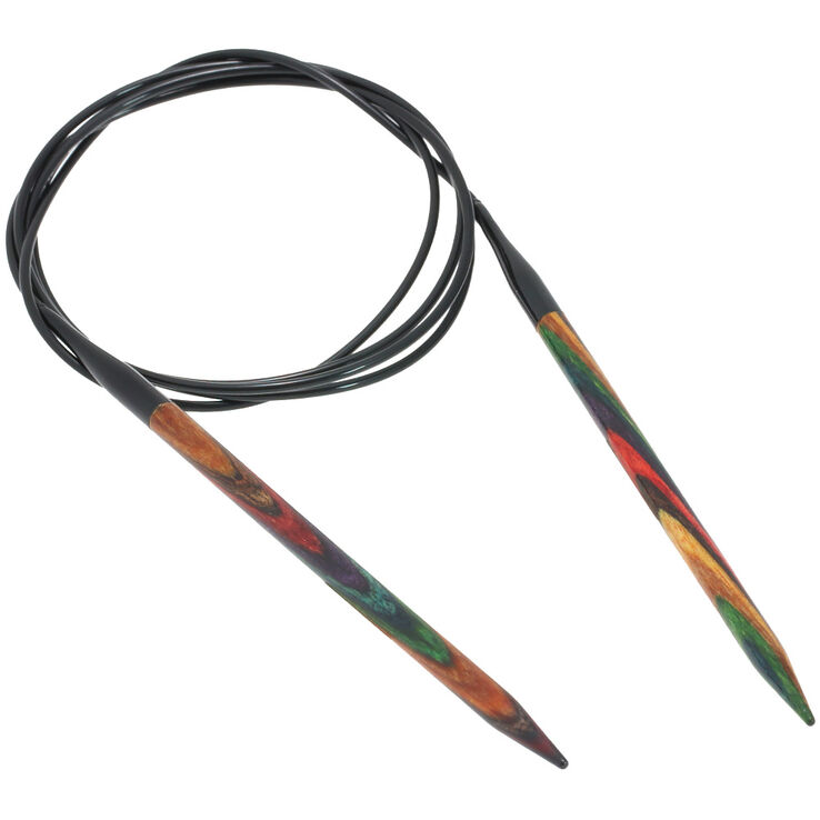 Lana Grossa Круговые спицы Design-Holz Multicolor, цветное дерево №5,5/120 см