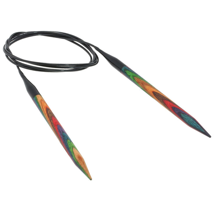 Lana Grossa Круговые спицы Design-Holz Multicolor, цветное дерево №8,0/120 см