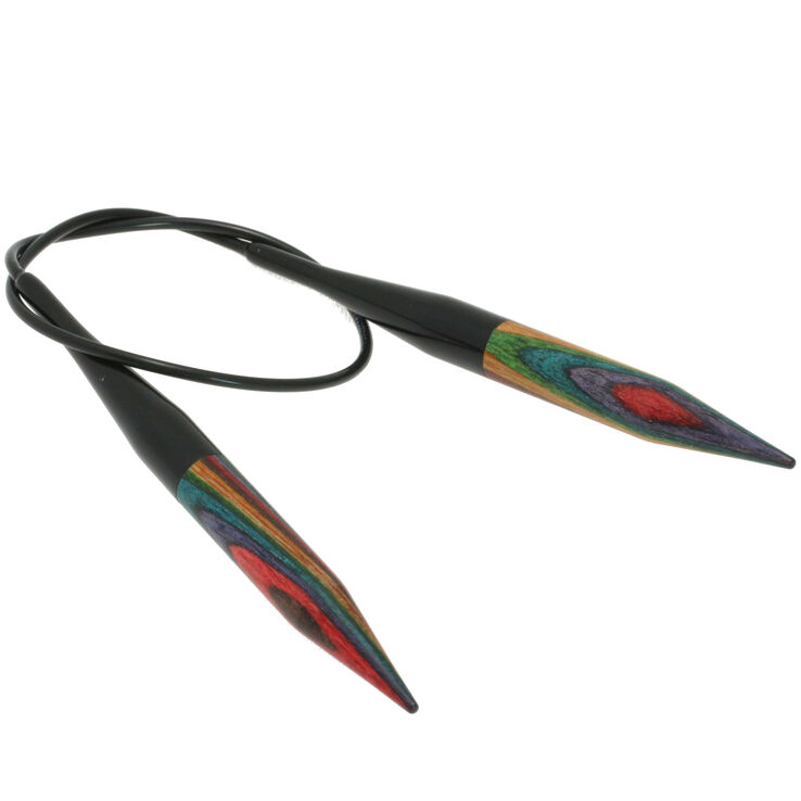 Lana Grossa Круговые спицы Design-Holz Multicolor, цветное дерево №10,0/40 см