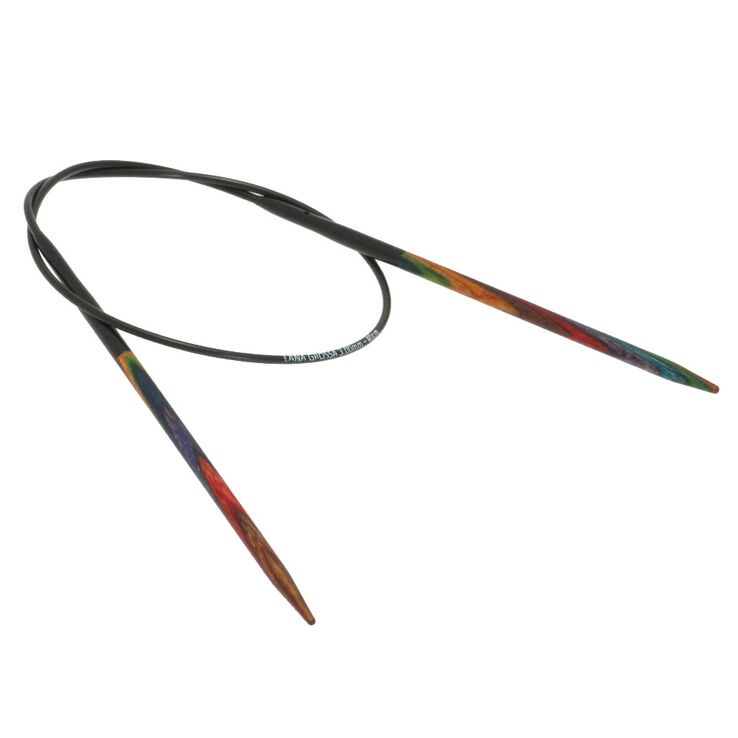 Lana Grossa Круговые спицы Design-Holz Multicolor, цветное дерево №3,5/40 см