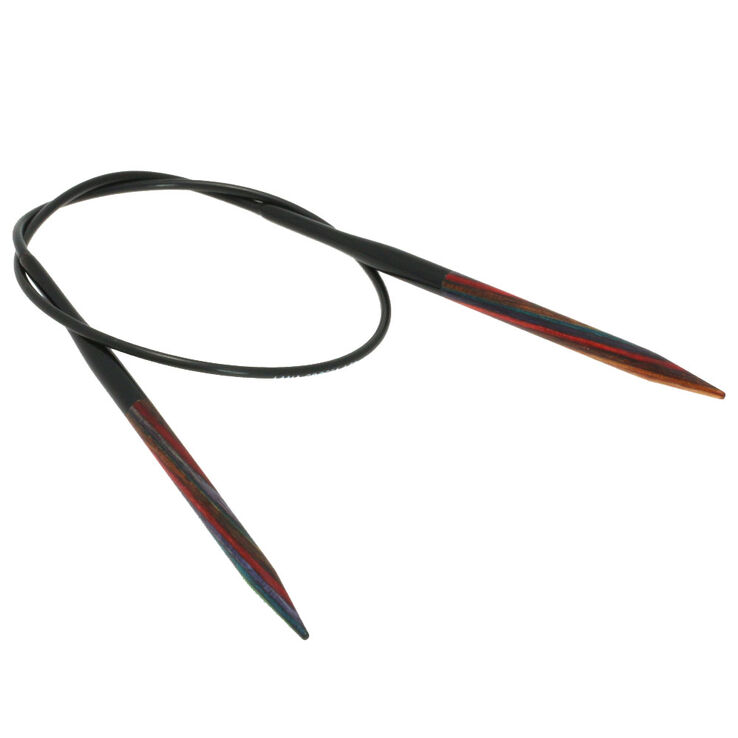 Lana Grossa Круговые спицы Design-Holz Multicolor, цветное дерево №4,5/40 см