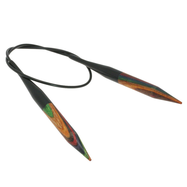 Lana Grossa Круговые спицы Design-Holz Multicolor, цветное дерево №8,0/40 см