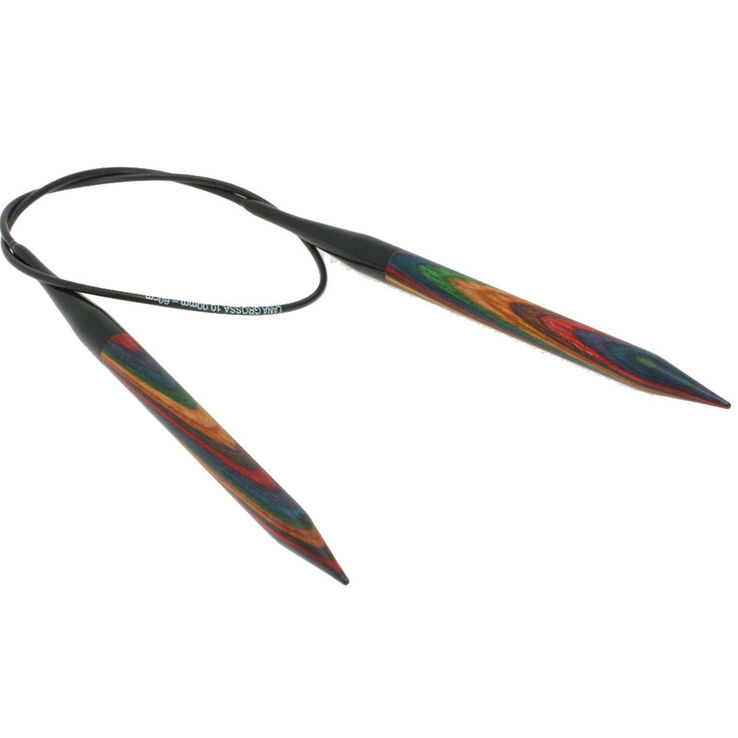 Lana Grossa Круговые спицы Design-Holz Multicolor № 10,0 длина 60 см