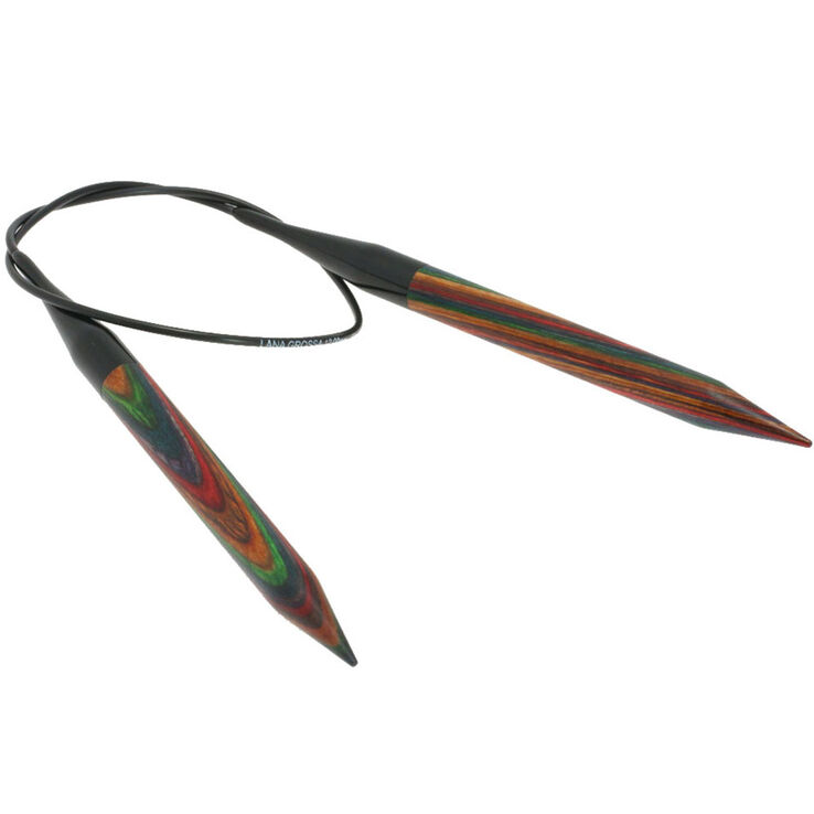 Lana Grossa Круговые спицы Design-Holz Color, цветное дерево №12,0/60см