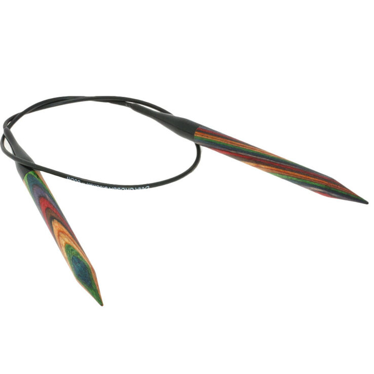 Lana Grossa Круговые спицы Design-Holz Multicolor, цветное дерево №9,0/60 см