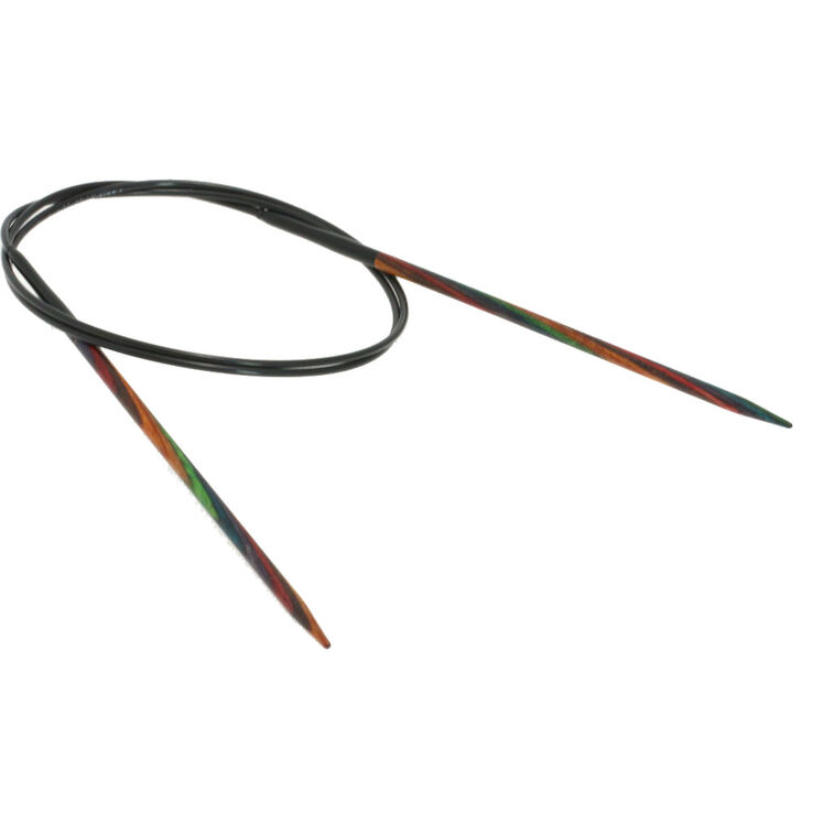 Lana Grossa Круговые спицы Design-Holz Multicolor, цветное дерево №3,5/80 см