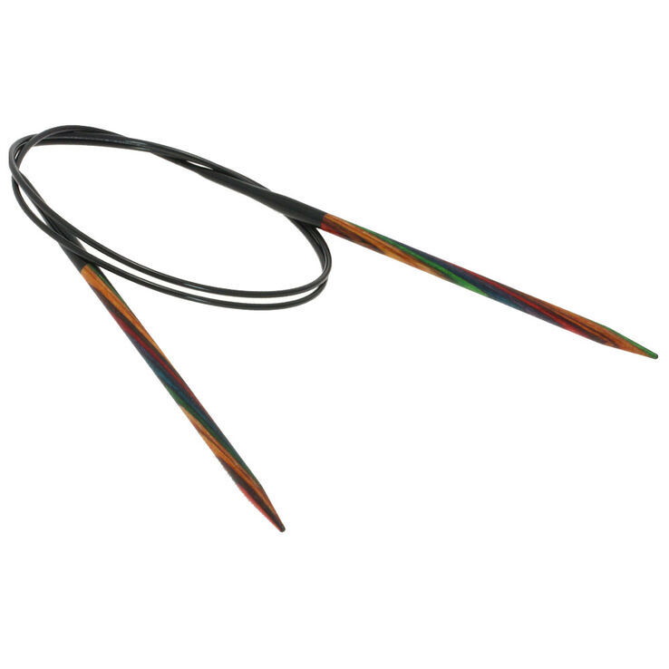 Lana Grossa Круговые спицы Design-Holz Multicolor, цветное дерево №4,5/80 см