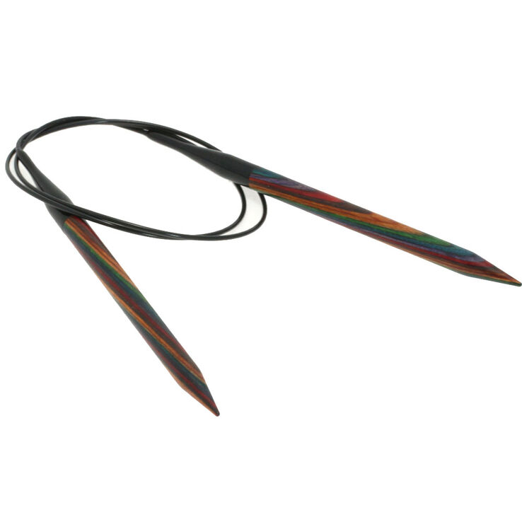 Lana Grossa Круговые спицы Design-Holz Multicolor, цветное дерево №8,0/80 см