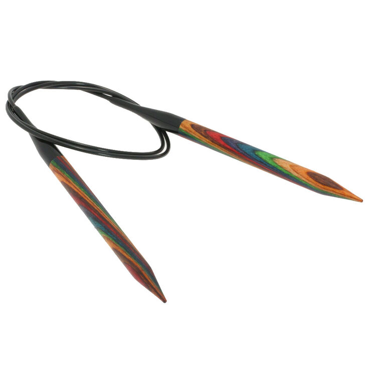 Lana Grossa Круговые спицы Design-Holz Multicolor, цветное дерево №9,0/80 см
