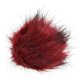 Помпон из искусственного меха Mini | 653-красный/чёрный