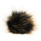 Помпон из искусственного меха Mini | 660-чёрный/легко коричневый