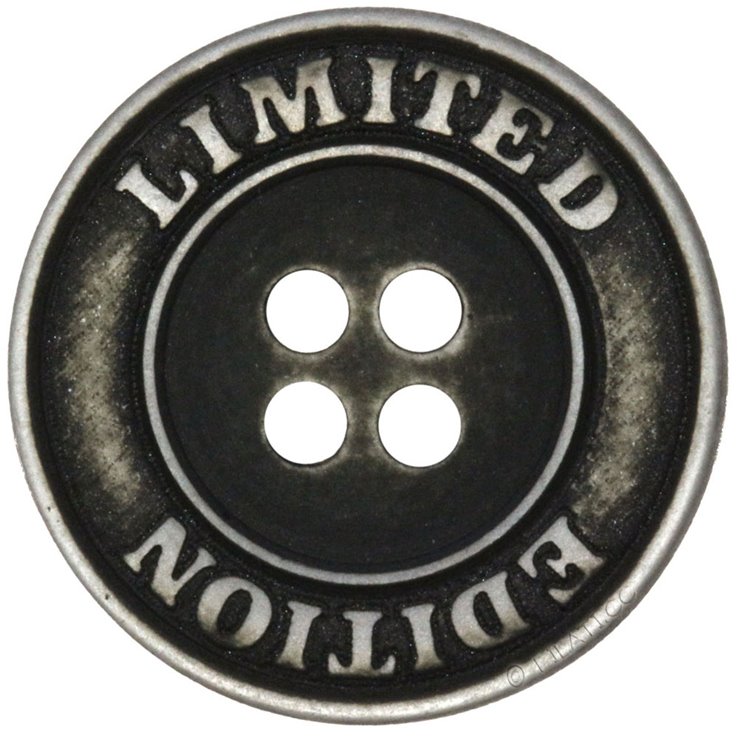 UNION KNOPF 453059/15mm | 7882-тёмно-серый/серебряный