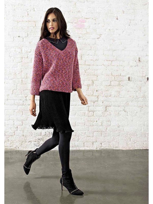 Lana Grossa Пу ловер с рукавом реглан, выполненный полупатентным узором Cool Wool Print