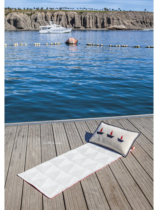 Lana Grossa ЧЕХОЛ ДЛЯ ПОДУШКИ С КОРАБЛИКАМИ Organico