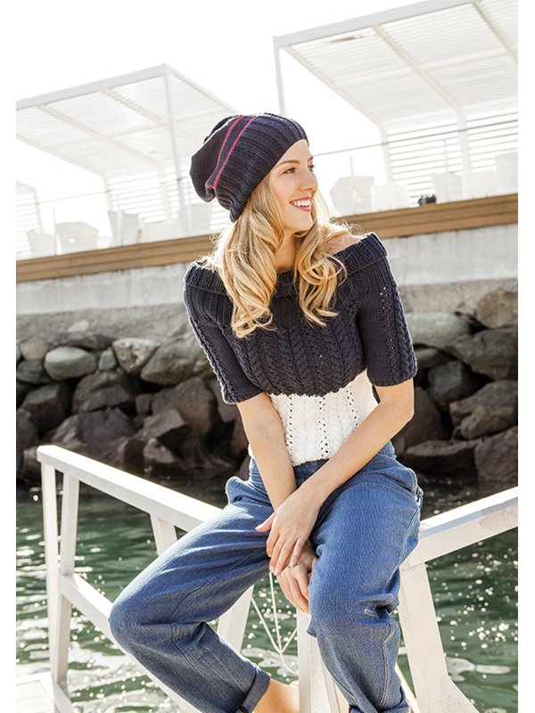 Lana Grossa ШАПКА С ПОЛОСАМИ Elastico