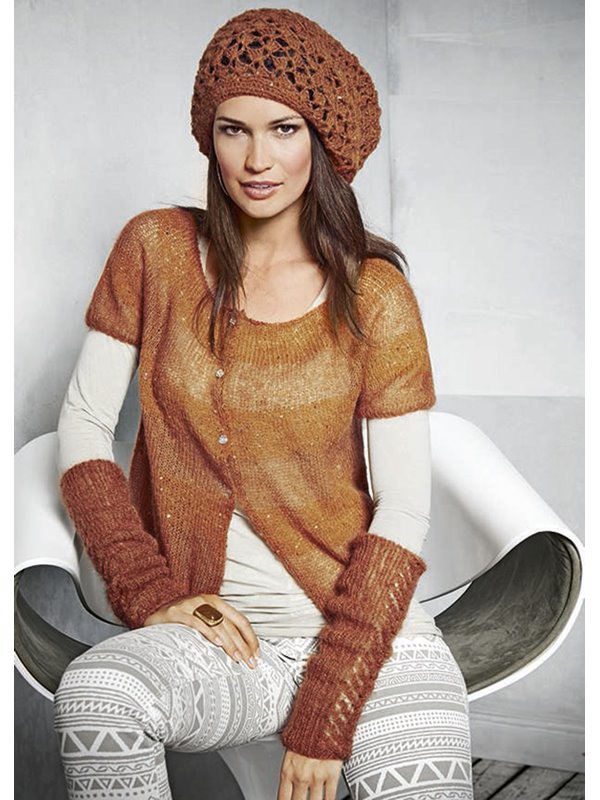 Lana Grossa Митенки с ажурными полосами Silkhair