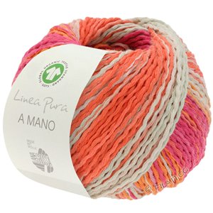Lana Grossa A MANO (Linea Pura) | 24-розовый/лососевый/оранжевый/пинк/мягко-серый