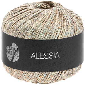 Lana Grossa ALESSIA | 101-серебряный/золотой/медь/серый