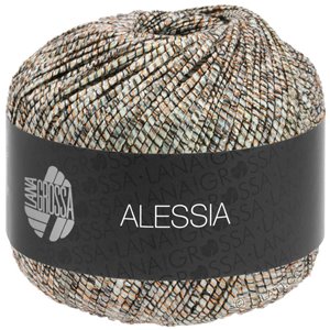 Lana Grossa ALESSIA | 103-чёрный/медь/серебряный/конопля
