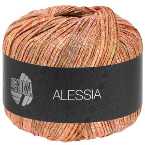 Lana Grossa ALESSIA | 106-лососевый/медь/зеленый серый/тёмно-серый