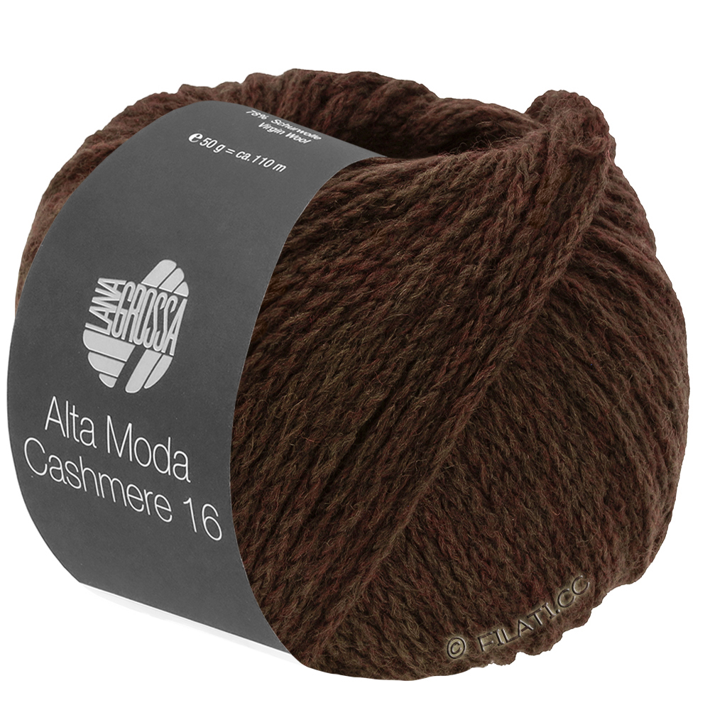 Lana Grossa ALTA MODA CASHMERE 16 | 89-чёрно-коричневый