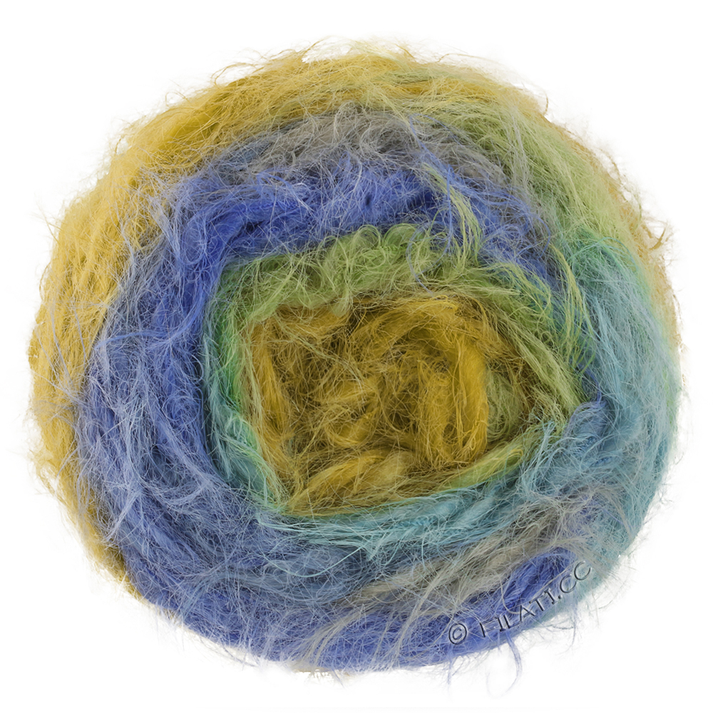 Lana Grossa  | 101-горчичный/пастельно-зелёный/королевский/джинс/серый/серый