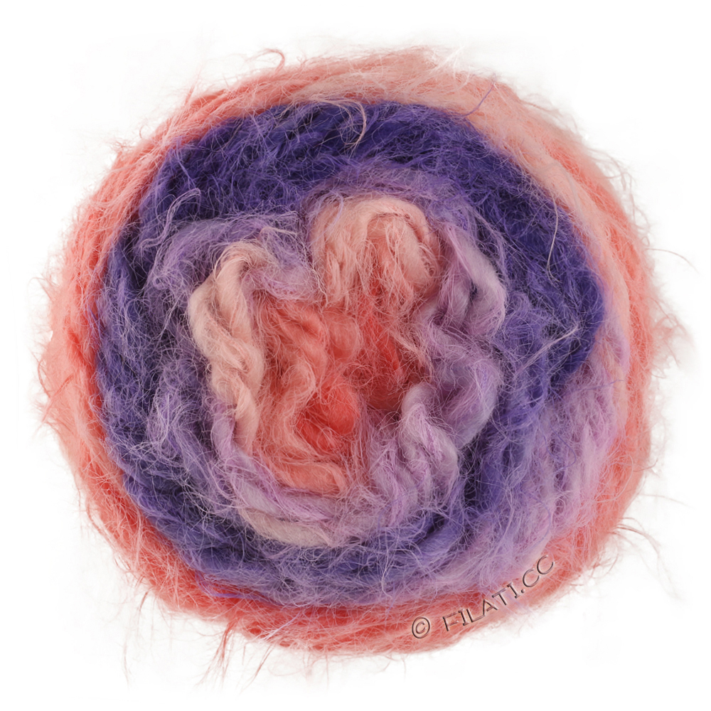 Lana Grossa  | 105-лососевый/розовый/сирень/лилово-голубой/фиолетовый