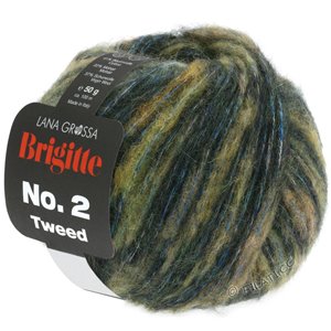 Lana Grossa BRIGITTE NO. 2 Tweed | 113-бежевый/светло-серый/бирюзовый/темно-зеленый