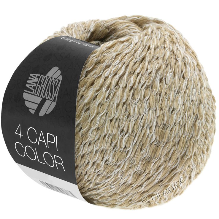 Lana Grossa 4 CAPI Color | 101-белый/бежевый