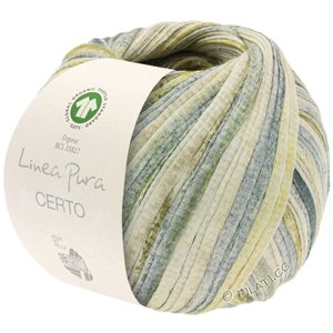 Lana Grossa CERTO Print (Linea Pura) | 110-зеленовато-желтый/натуральный/оливковый/бежевый/серый