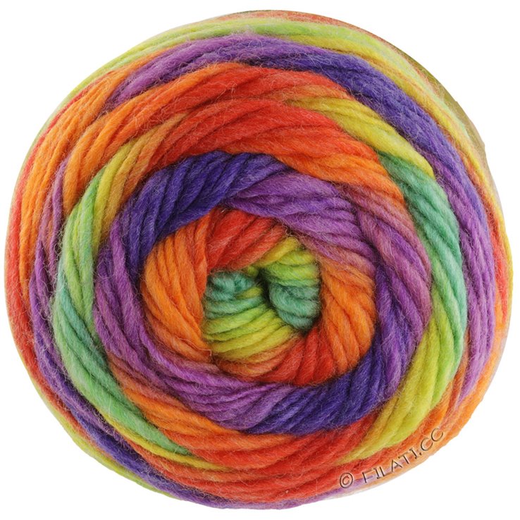 Lana Grossa COLORATO Aktion | 01-нефрит/лимонно-жёлтый/красный/оранжевый/пурпурный/сине-фиолетовый