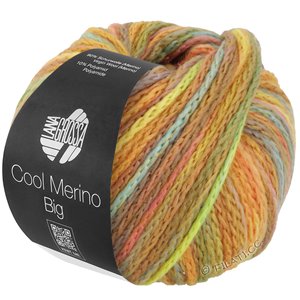 Lana Grossa COOL MERINO Big Color | 403-золотисто-жёлтый/охра/пастельно-зелёный/лососевый/хаки