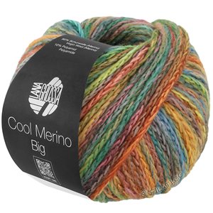 Lana Grossa COOL MERINO Big Color | 404-карамель/нефрит/петроль/охра/оливковый/розовый/тёмно-коричневый