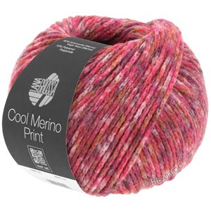 Lana Grossa COOL MERINO Uni/Print | 101-красный/розовый/серый/тёмно-красный