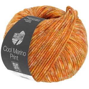 Lana Grossa COOL MERINO Print | 111-жёлтый/оранжевый/легко коричневый/светло-оливковый